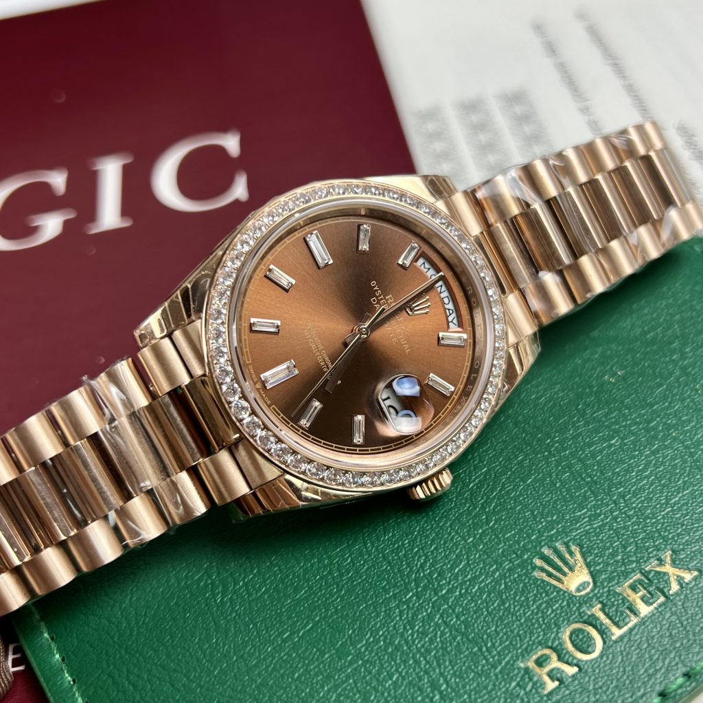 Đồng hồ Rolex Day-Date màu Rose Gold Replica 11 EW Factory 40mm (2)