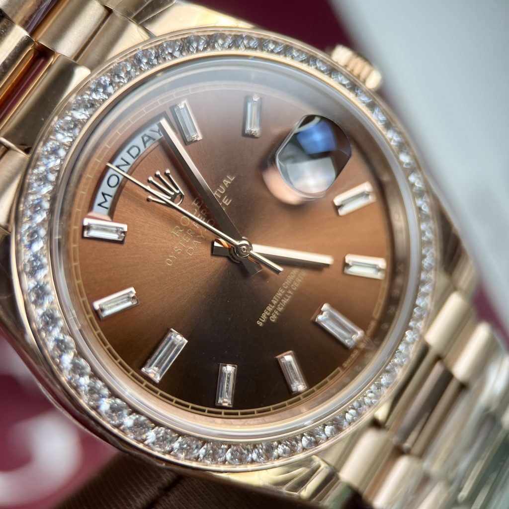 Đồng hồ Rolex Day-Date màu Rose Gold Replica 11 EW Factory 40mm (2)