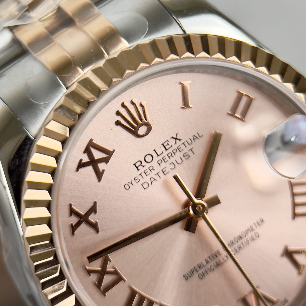 Đồng hồ Rolex Replica 11 nữ mặt số hồng EW Factory 31mm (11)