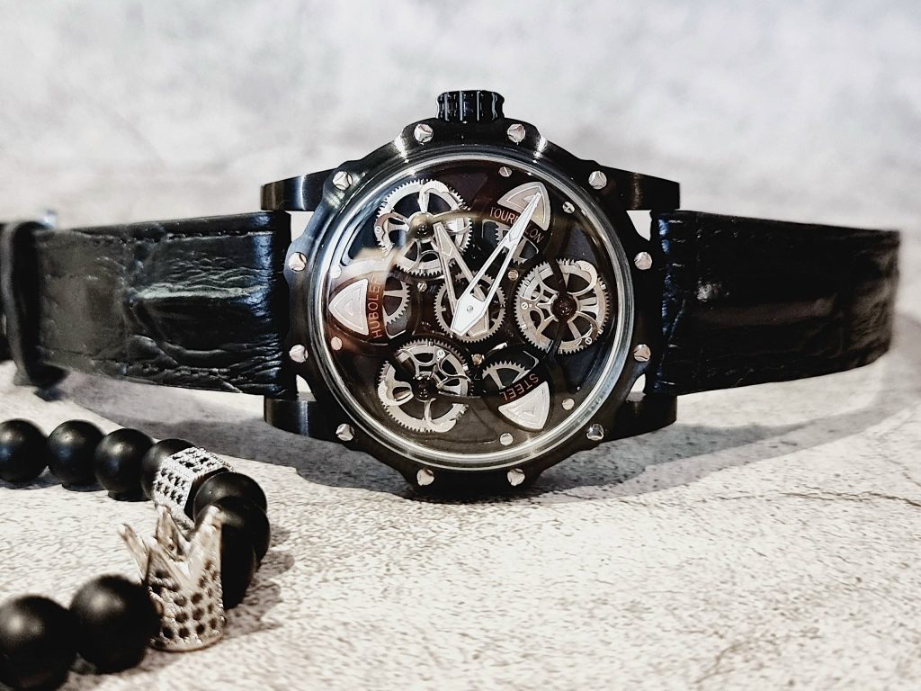 Đồng hồ chính hãng Hanboro By Huboler nam màu đen 44mm (2)