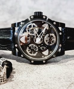 Đồng hồ chính hãng Hanboro By Huboler nam màu đen 44mm (2)