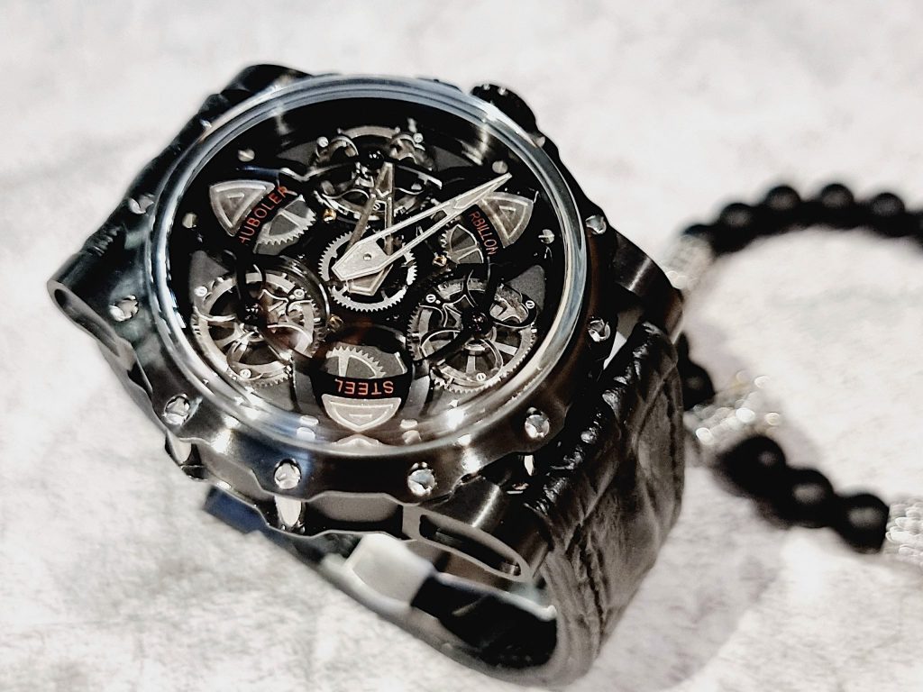 Đồng hồ chính hãng Hanboro By Huboler nam màu đen 44mm (2)