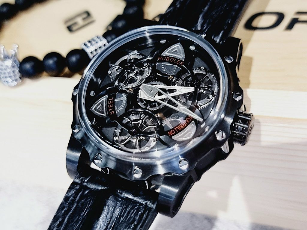 Đồng hồ chính hãng Hanboro By Huboler nam màu đen 44mm (2)