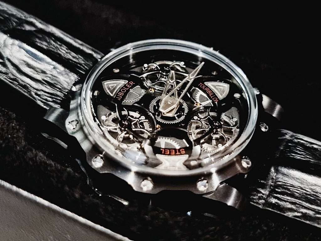 Đồng hồ chính hãng Hanboro By Huboler nam màu đen 44mm (2)