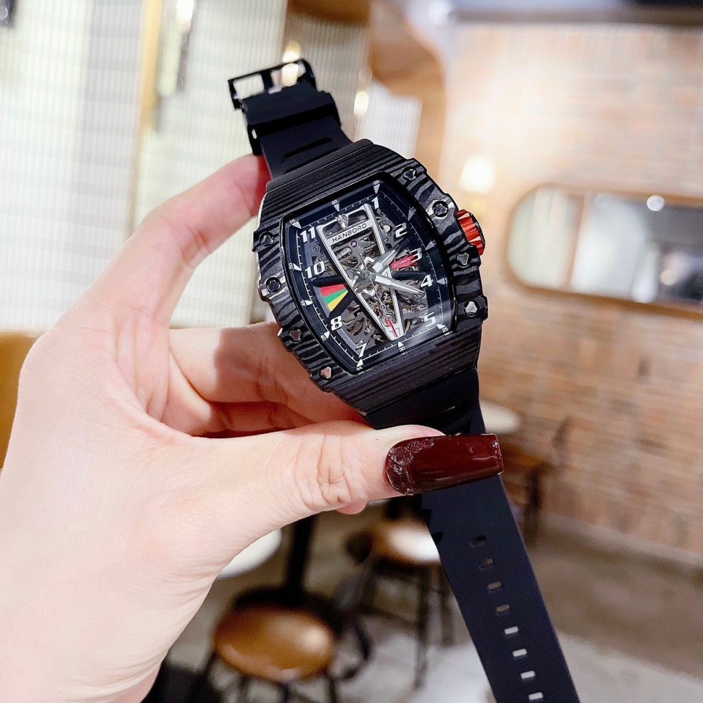 Đồng hồ chính hãng Hanboro By Huboler nam máy cơ tự động 40x48mm (2)