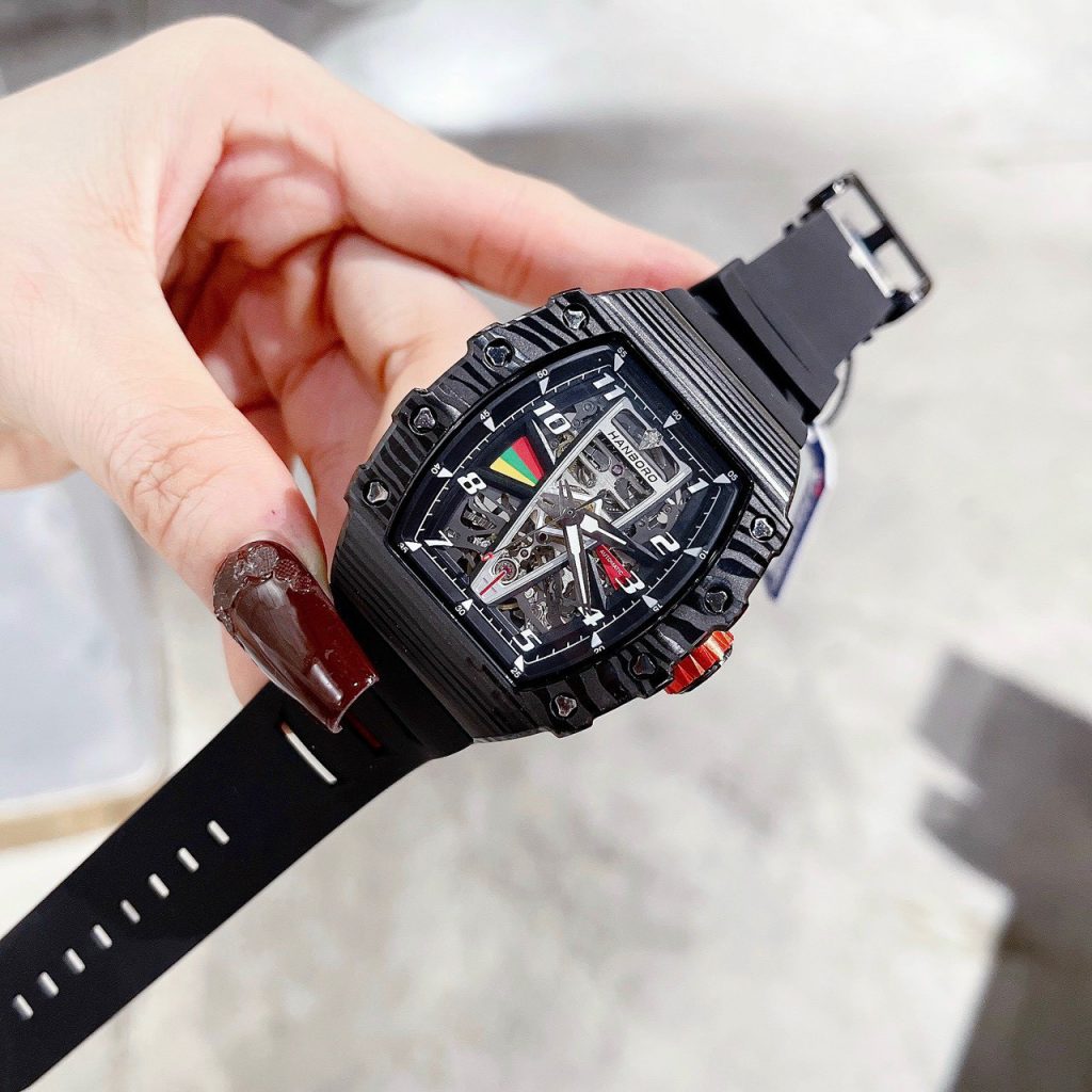 Đồng hồ chính hãng Hanboro By Huboler nam máy cơ tự động 40x48mm (2)