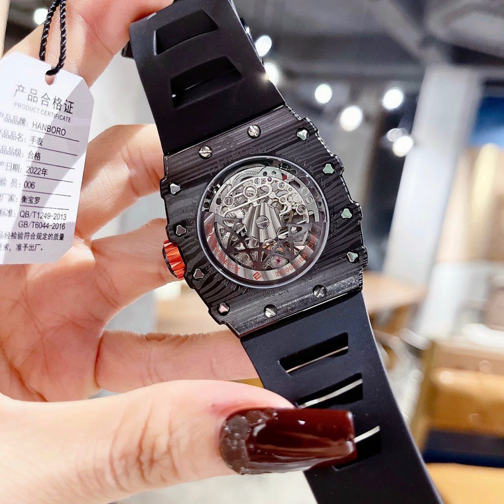 Đồng hồ chính hãng Hanboro By Huboler nam máy cơ tự động 40x48mm (2)