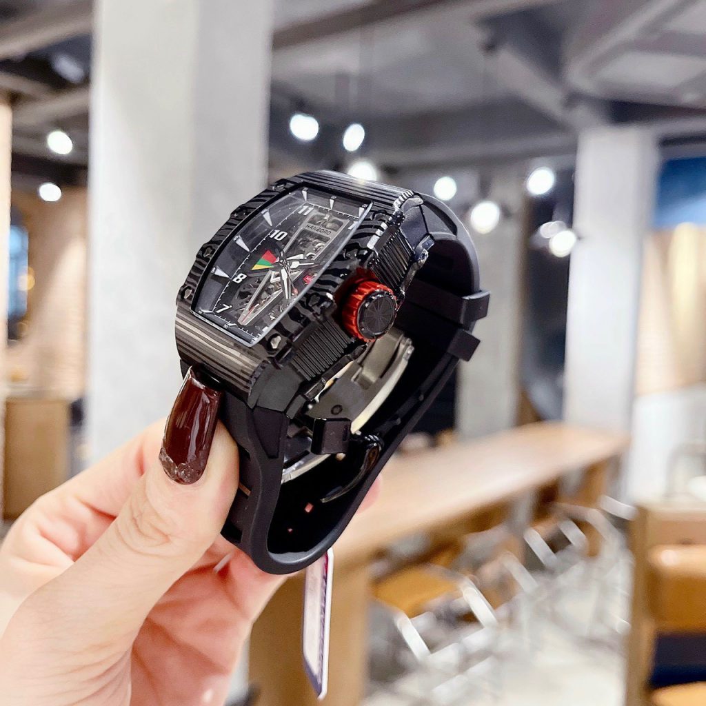 Đồng hồ chính hãng Hanboro By Huboler nam máy cơ tự động 40x48mm (2)