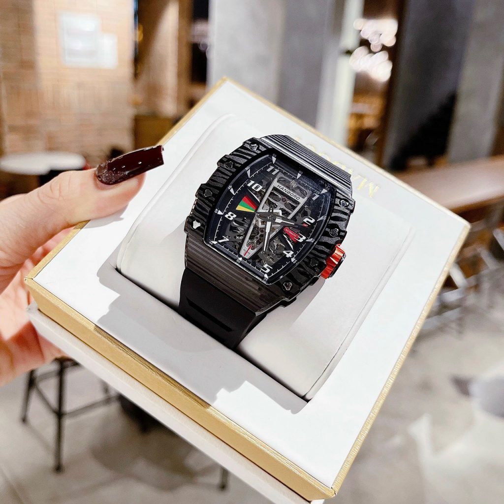 Đồng hồ chính hãng Hanboro By Huboler nam máy cơ tự động 40x48mm (2)