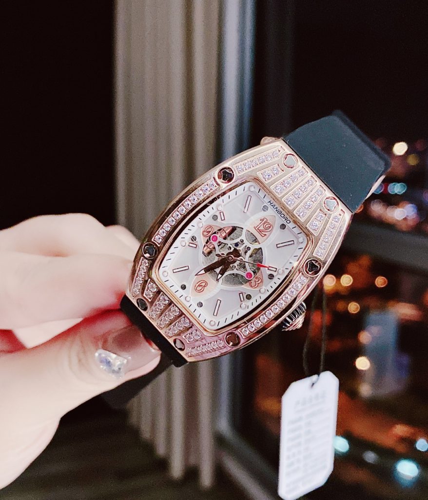 Đồng hồ chính hãng Hanboro By Huboler nữ đính đá 36mm (2)