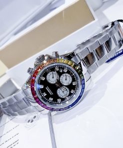 Đồng hồ chính hãng Hanboro Rainbow Unisex dây kim loại 40mm (2)