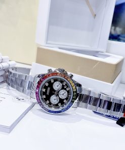 Đồng hồ chính hãng Hanboro Rainbow Unisex dây kim loại 40mm (2)