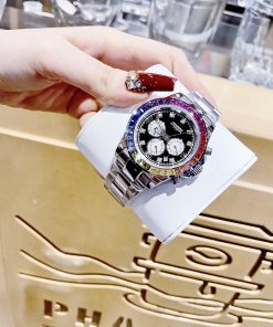 Đồng hồ chính hãng Hanboro Rainbow Unisex dây kim loại 40mm (2)