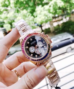 Đồng hồ chính hãng Hanboro Rainbow nam màu Rose Gold 43mm (2)