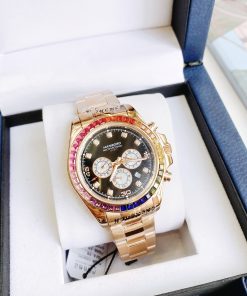 Đồng hồ chính hãng Hanboro Rainbow nam màu Rose Gold 43mm (2)