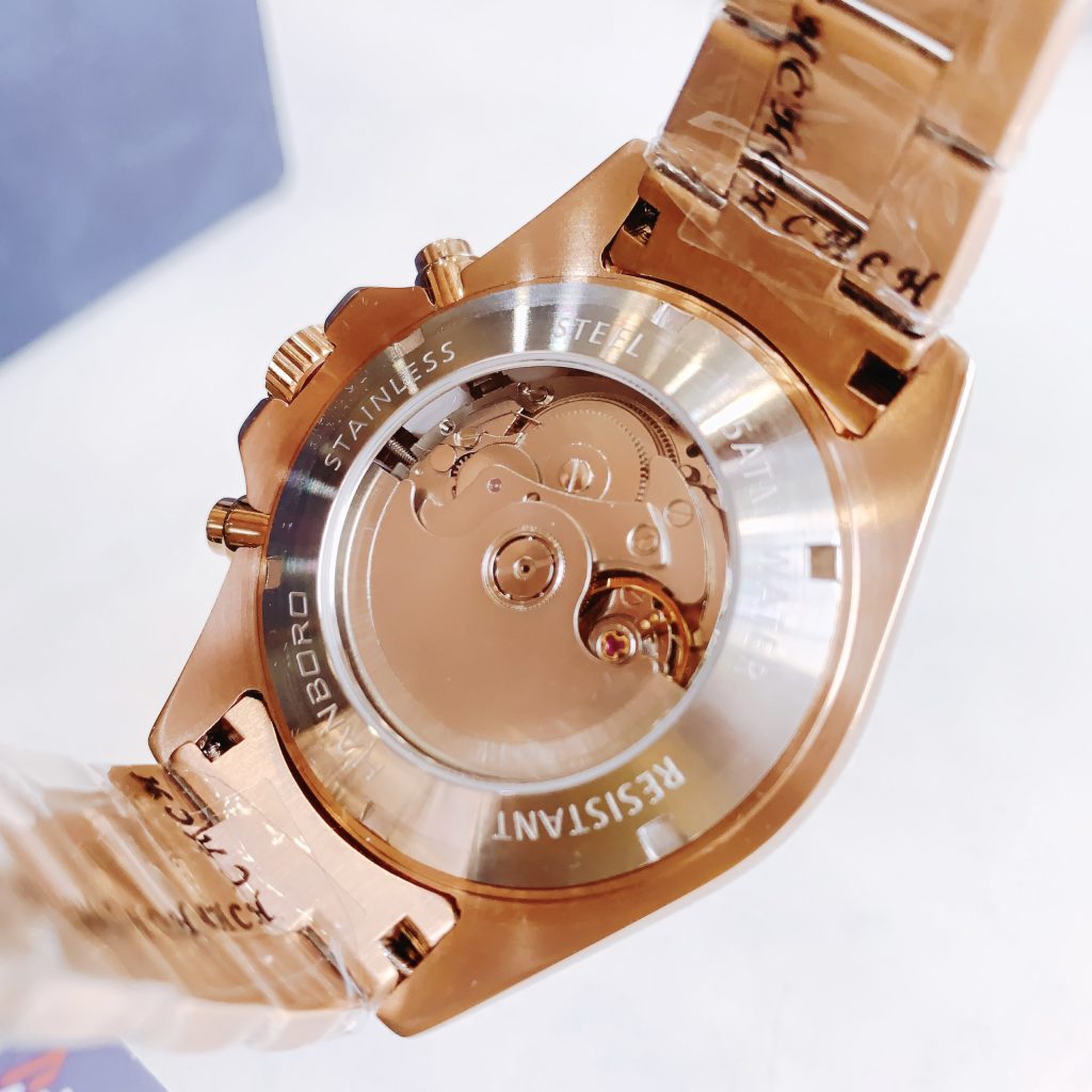 Đồng hồ chính hãng Hanboro Rainbow nam màu Rose Gold 43mm (2)