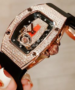 Đồng hồ chính hãng Hanboro hoạ tiết nốt nhạc màu Rose Gold 36mm (2)