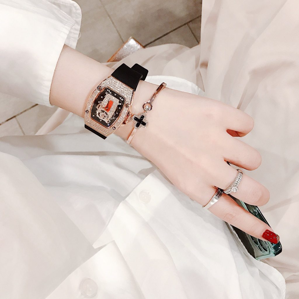 Đồng hồ chính hãng Hanboro hoạ tiết nốt nhạc màu Rose Gold 36mm (2)