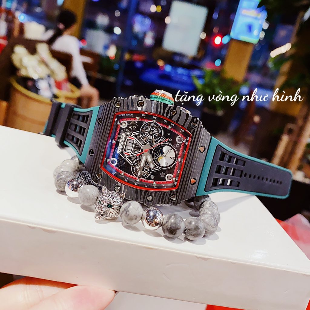 Đồng hồ chính hãng Hanboro nam dây cao su 40x50mm (1)
