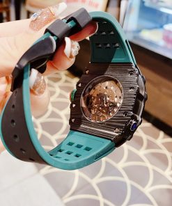 Đồng hồ chính hãng Hanboro nam dây cao su 40x50mm (1)