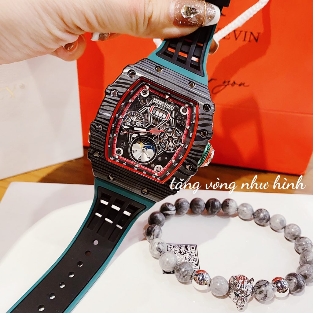 Đồng hồ chính hãng Hanboro nam dây cao su 40x50mm (1)