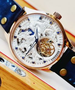 Đồng hồ chính hãng Hanboro nam họa tiết mã đáo thành công 44mm (2)
