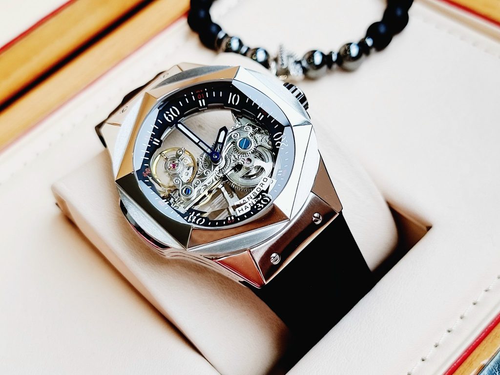 Đồng hồ chính hãng nam máy lộ cơ Hanboro By Huboler 44mm (2)