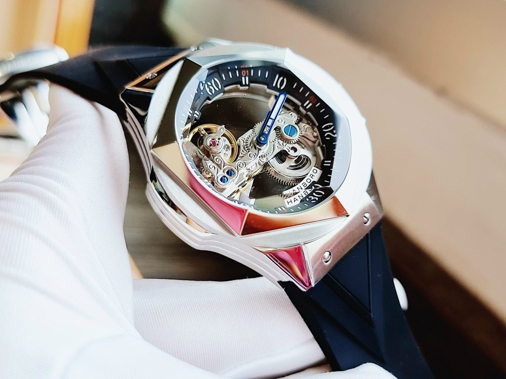 Đồng hồ chính hãng nam máy lộ cơ Hanboro By Huboler 44mm (2)