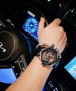 Đồng hồ chính hãng nam máy lộ cơ Hanboro By Huboler 44mm (2)