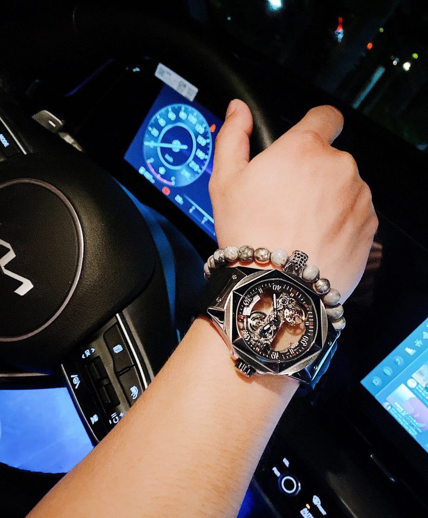 Đồng hồ chính hãng nam máy lộ cơ Hanboro By Huboler 44mm (2)