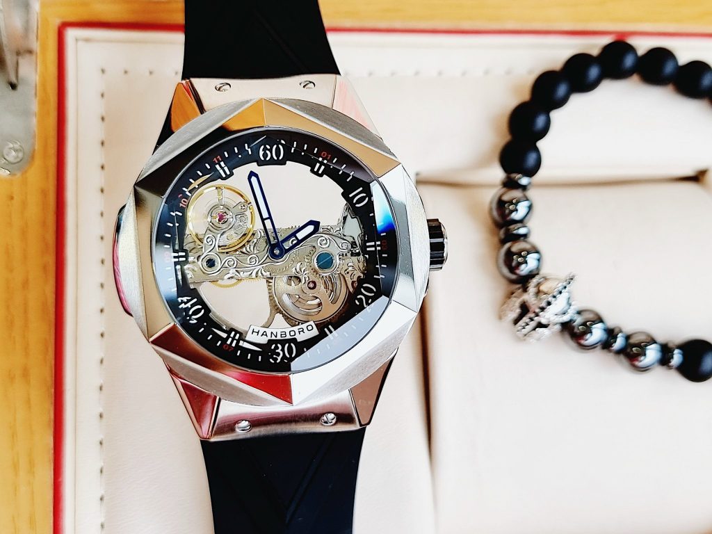 Đồng hồ chính hãng nam máy lộ cơ Hanboro By Huboler 44mm (2)