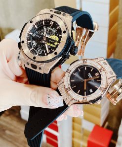 Đồng hồ đôi Hanboro By Huboler chính hãng dây cao su 3640mm (2)