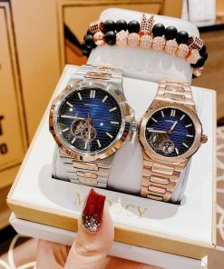 Đồng hồ đôi Hanboro By Huboler chính hãng dây kim loại 3242mm (2)