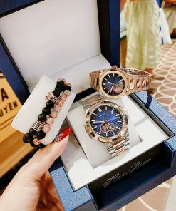 Đồng hồ đôi Hanboro By Huboler chính hãng dây kim loại 3242mm (2)