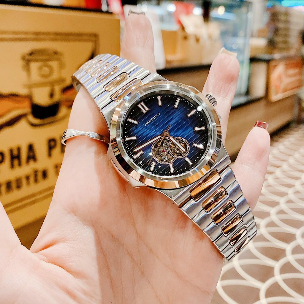 Đồng hồ đôi Hanboro By Huboler chính hãng dây kim loại 3242mm (2)