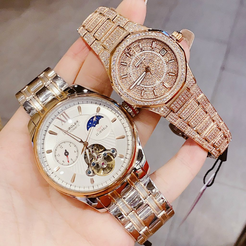 Đồng hồ đôi Hanboro By Huboler chính hãng dây kim loại 3644mm (1)