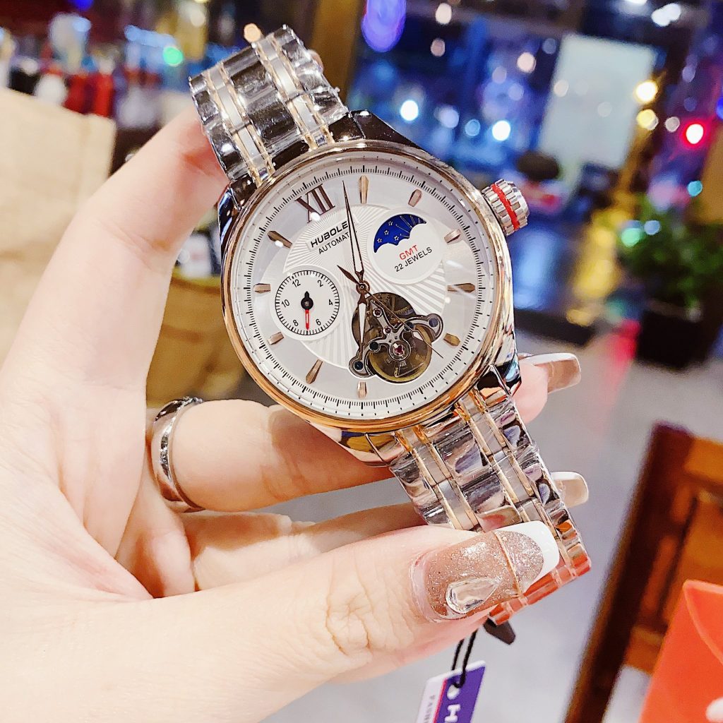 Đồng hồ đôi Hanboro By Huboler chính hãng dây kim loại 3644mm (1)