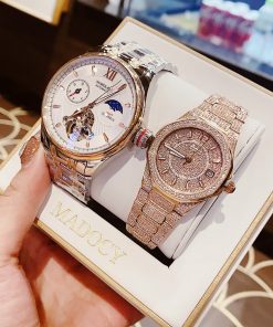 Đồng hồ đôi Hanboro By Huboler chính hãng dây kim loại 3644mm (1)