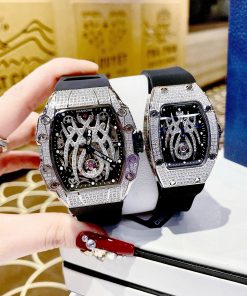 Đồng hồ đôi Hanboro By Huboler chính hãng đính đá 3644mm (2)