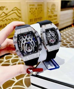 Đồng hồ đôi Hanboro By Huboler chính hãng đính đá 3644mm (2)