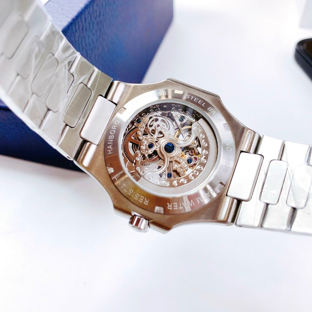 Đồng hồ đôi Hanboro chính hãng dây kim loại 3242mm (2)