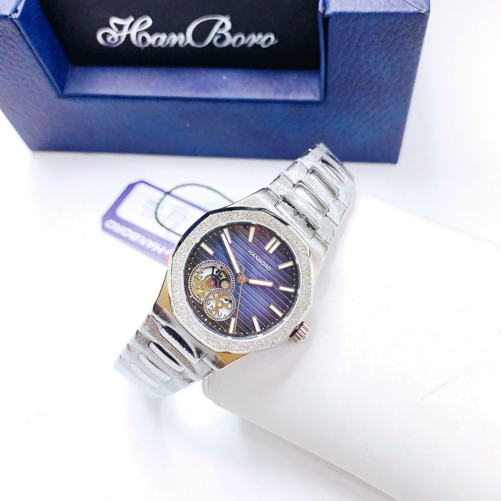 Đồng hồ đôi Hanboro chính hãng dây kim loại 3242mm (2)
