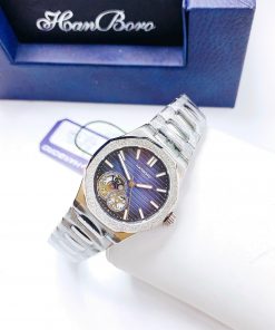 Đồng hồ đôi Hanboro chính hãng dây kim loại 3242mm (2)
