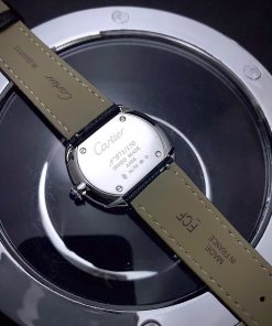 Đồng hồ nam Cartier Pebble Re-Edition dây da đen Super Fake 11 36mm (2)