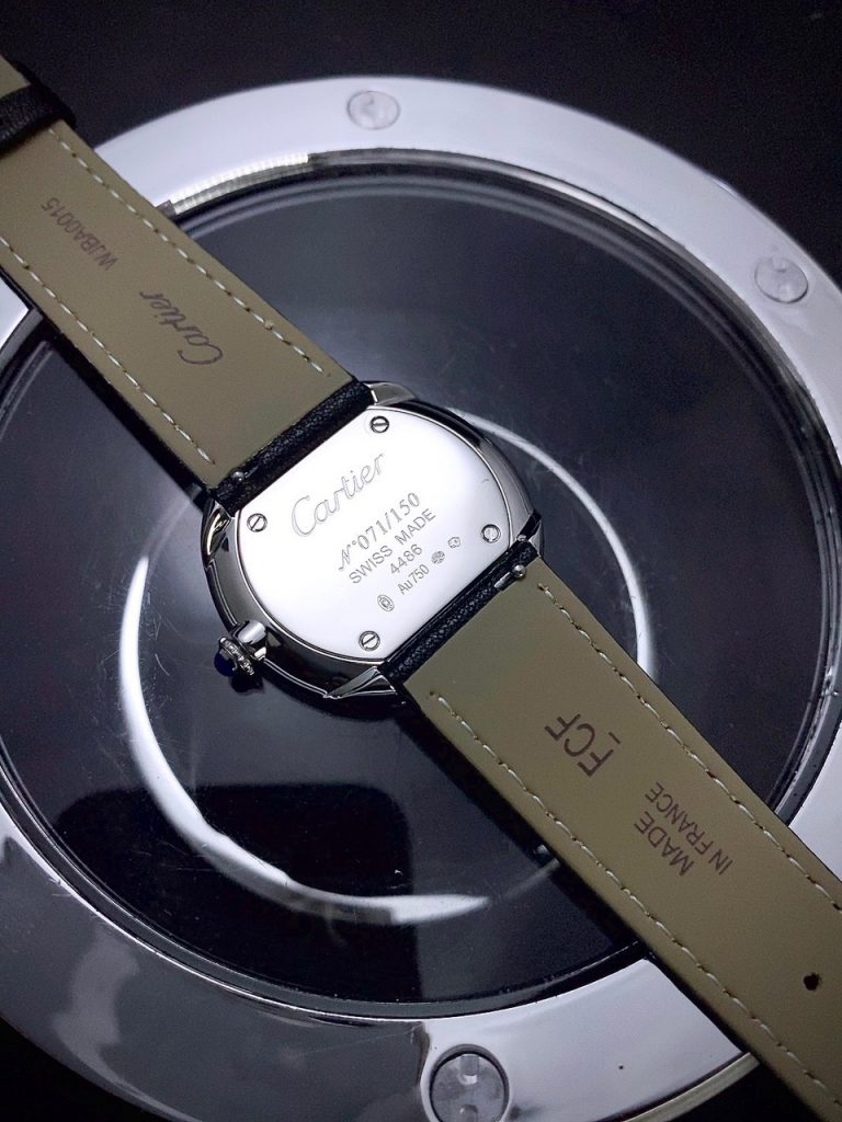 Đồng hồ nam Cartier Pebble Re-Edition dây da đen Super Fake 11 36mm (2)