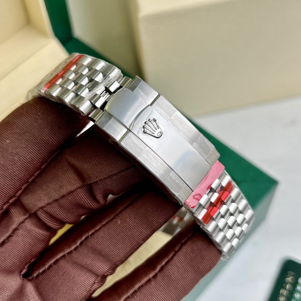 Đồng hồ nam Rolex DateJust Rep 11 mặt xám cọc số đá 41mm (2)