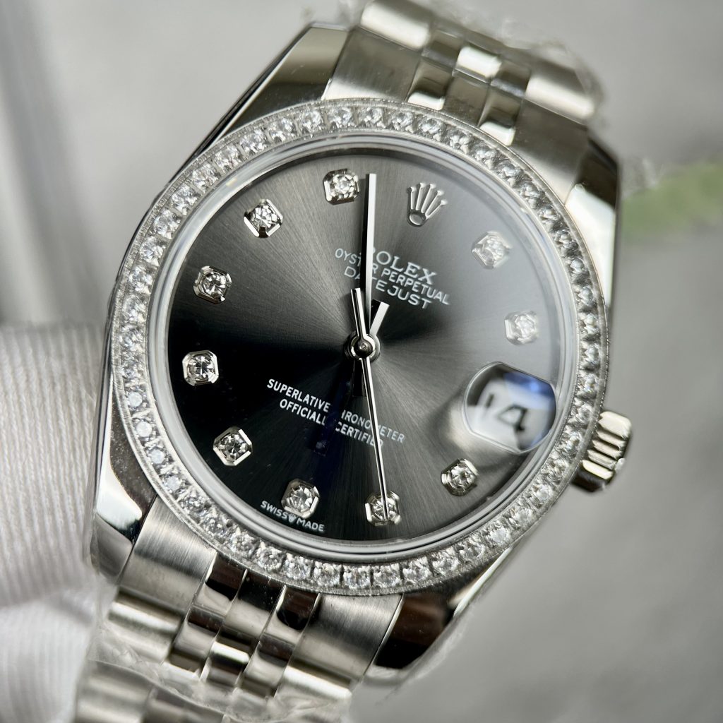 Đồng hồ nam Rolex DateJust Replica 11 nam đính đá EW Factory 41mm (2)