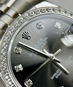 Đồng hồ nam Rolex DateJust Replica 11 nam đính đá EW Factory 41mm (2)