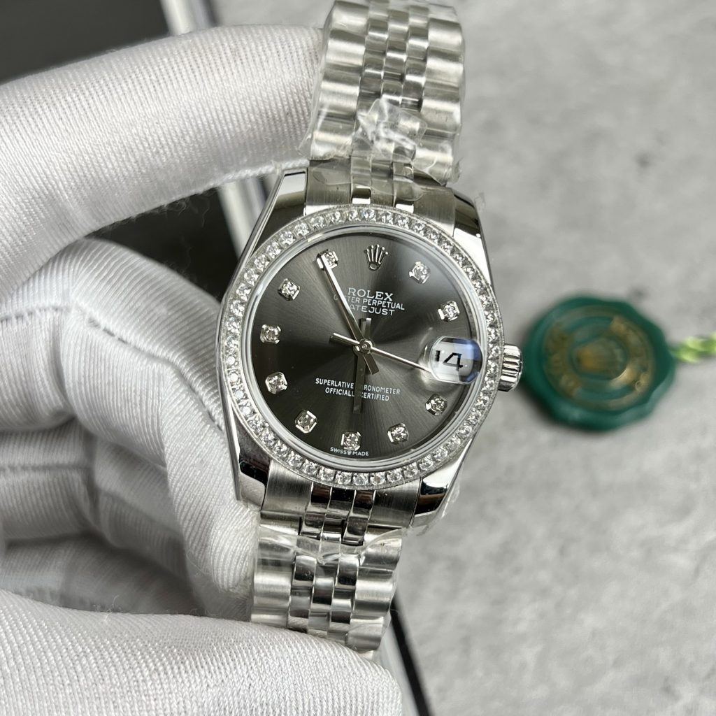 Đồng hồ nam Rolex DateJust Replica 11 nam đính đá EW Factory 41mm (2)