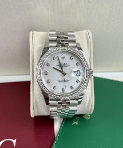 Đồng hồ nam Rolex DateJust mặt khảm xà cừ Rep 11 EW Factory 41mm (2)